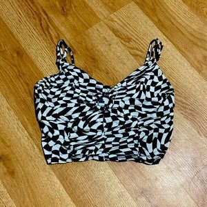 Checkers crop top